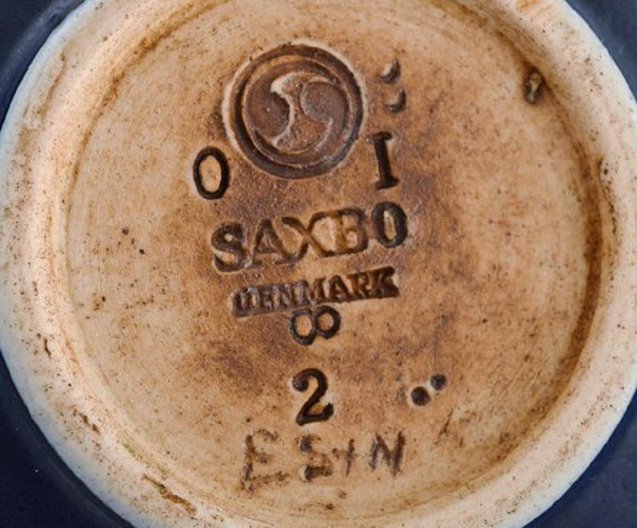 Céramique Eva Stæhr Nielsen for Saxbo, Théière en céramique émaillée avec anse en osier en vente