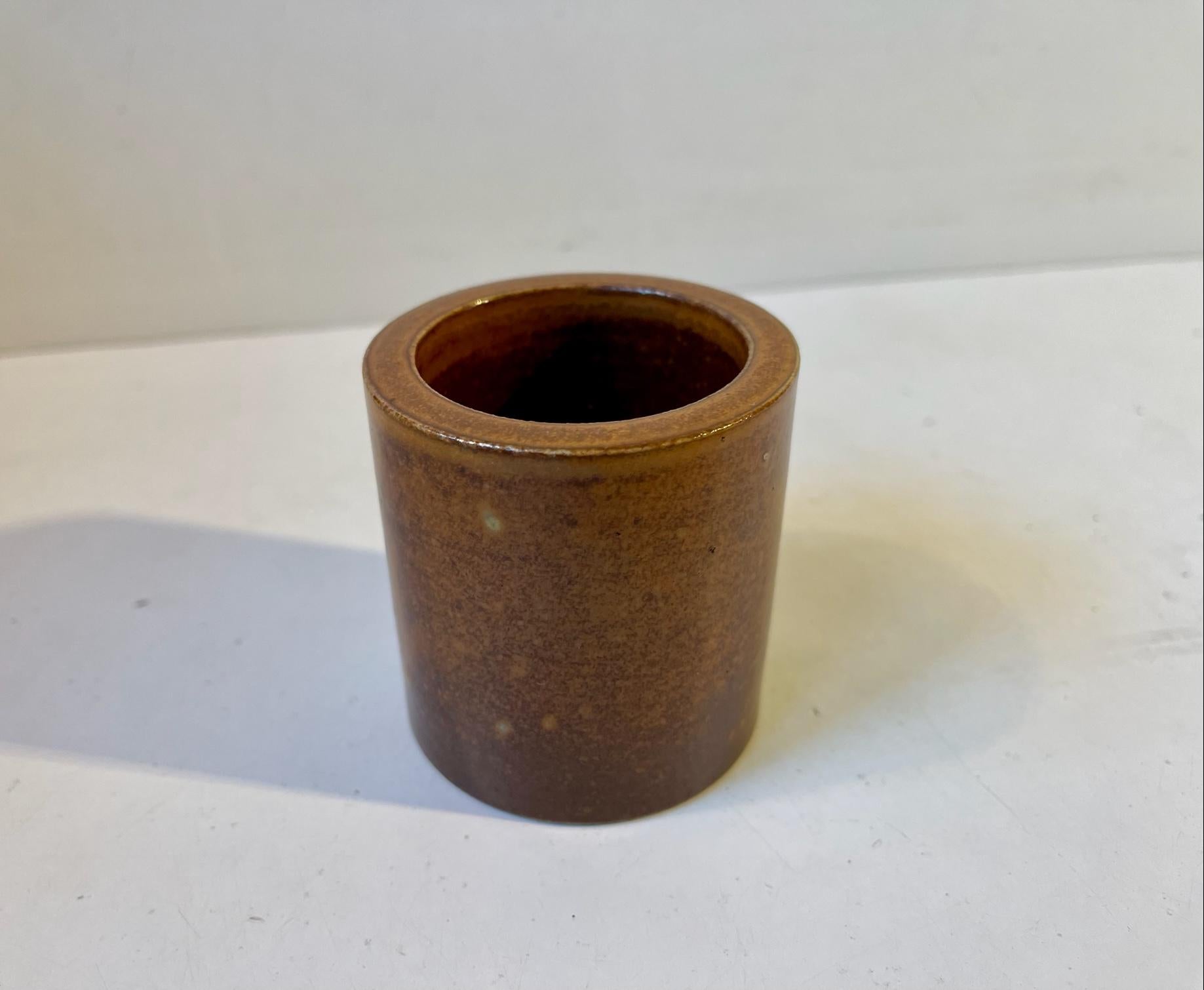 Mid-Century Modern Eva Staehr Nielsen Glazed Stoneware Vase for Saxbo, 1950s For Sale