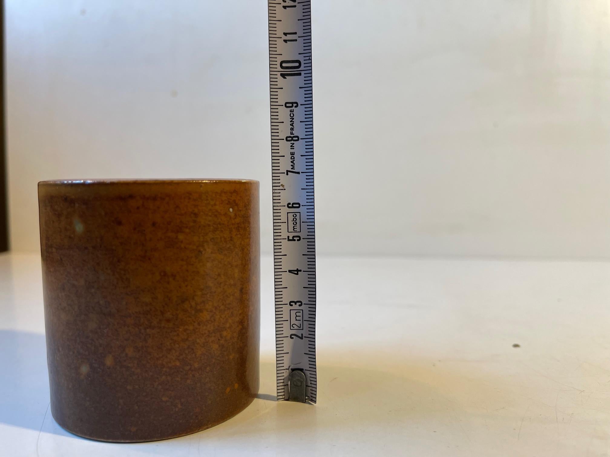 Smaltato Eva Staehr Nielsen Vaso in gres smaltato per Saxbo, anni '50 in vendita
