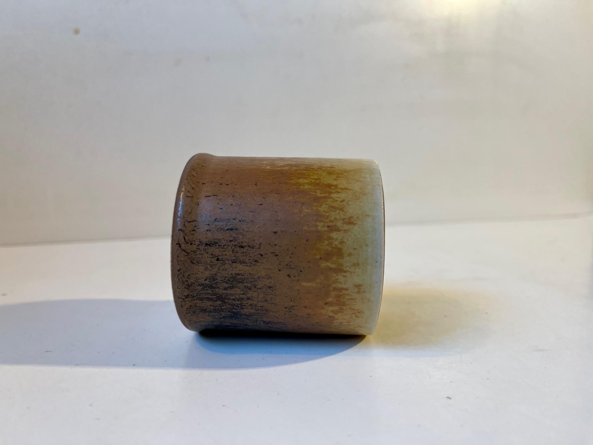 Smaltato Eva Staehr Nielsen Vaso in gres smaltato per Saxbo, anni '50 in vendita