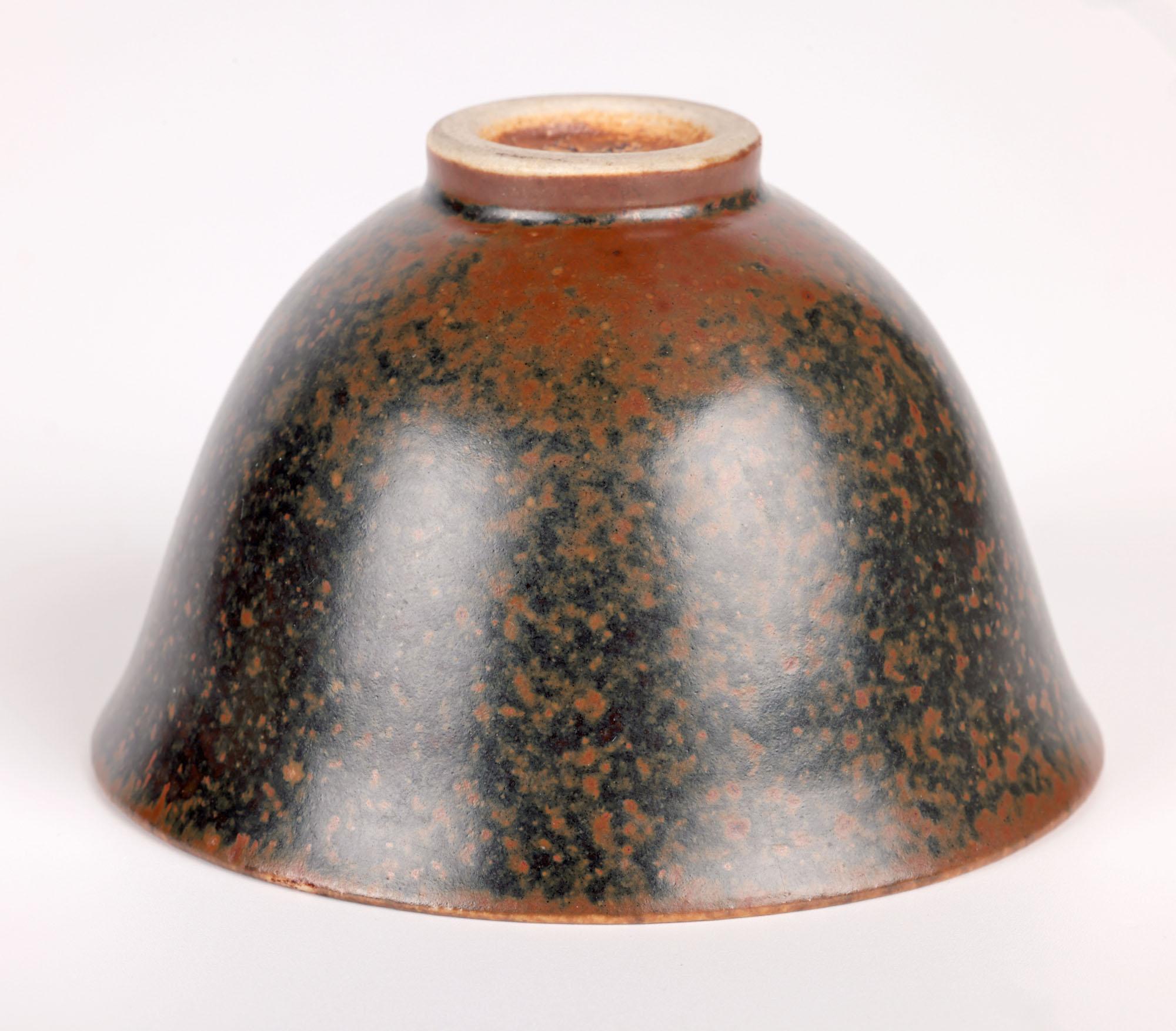 Eva Staehr-Nielsen Saxbo Mottled Brown Studio Pottery Bowl For Sale 4