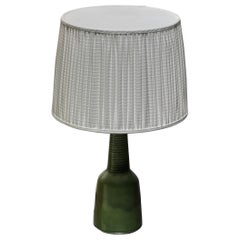 Eva Stæhr-Nielsen, grande lampe de table verte unique, Saxbo Danemark 1950's
