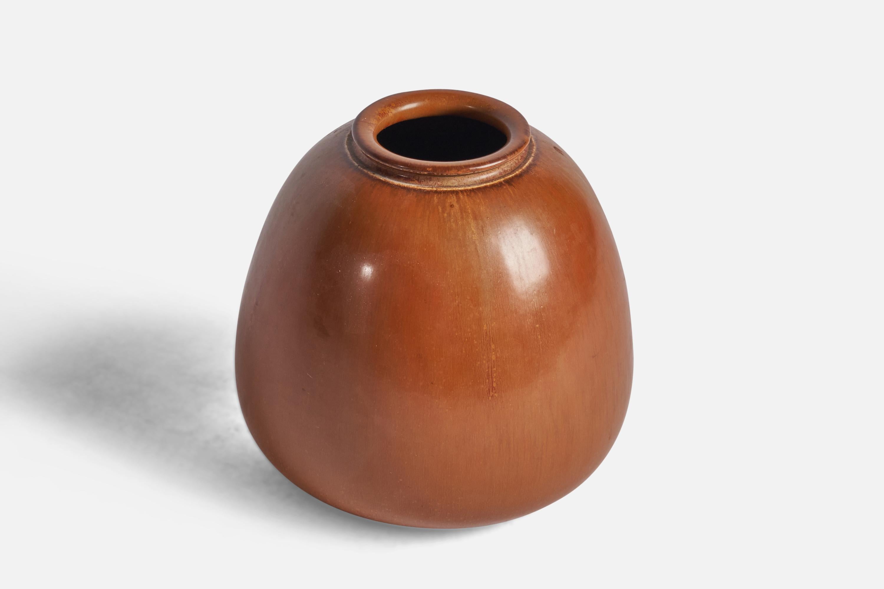 Mid-Century Modern Eva Staehr-Nielsen, Vase, Stoneware, Denmark, 1950s For Sale