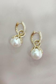 Eva Stones 1.6 carat diamond octopus dangle drop convertible gold earring hoops
