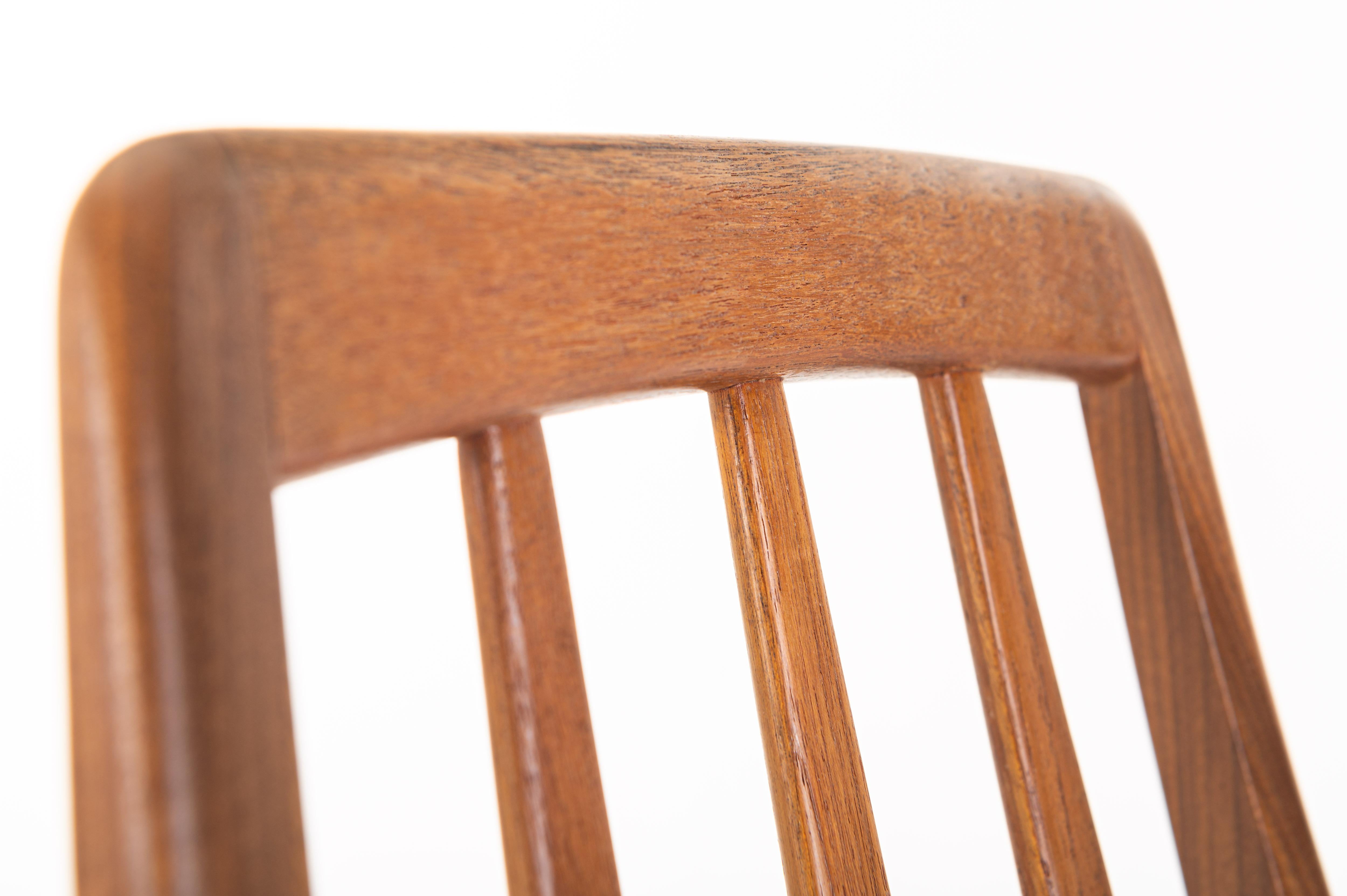 Eva Teak Dining Chairs by Niels Koefoed for Koefoeds Hornslet, Set of 8 7