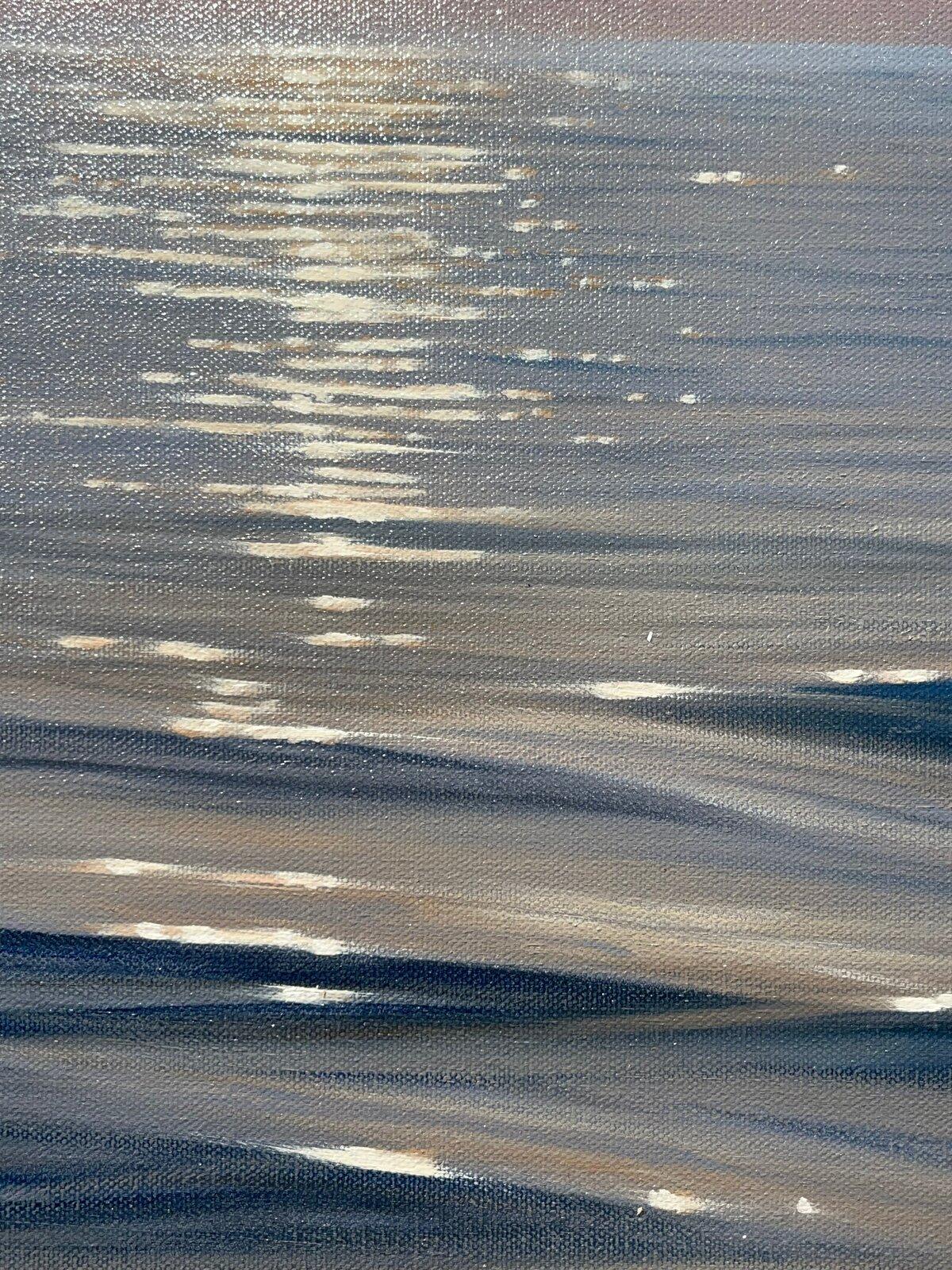 Changing Chapters - peinture à l'huile originale d'un paysage marin au coucher du soleil - œuvre d'art - art contemporain en vente 1