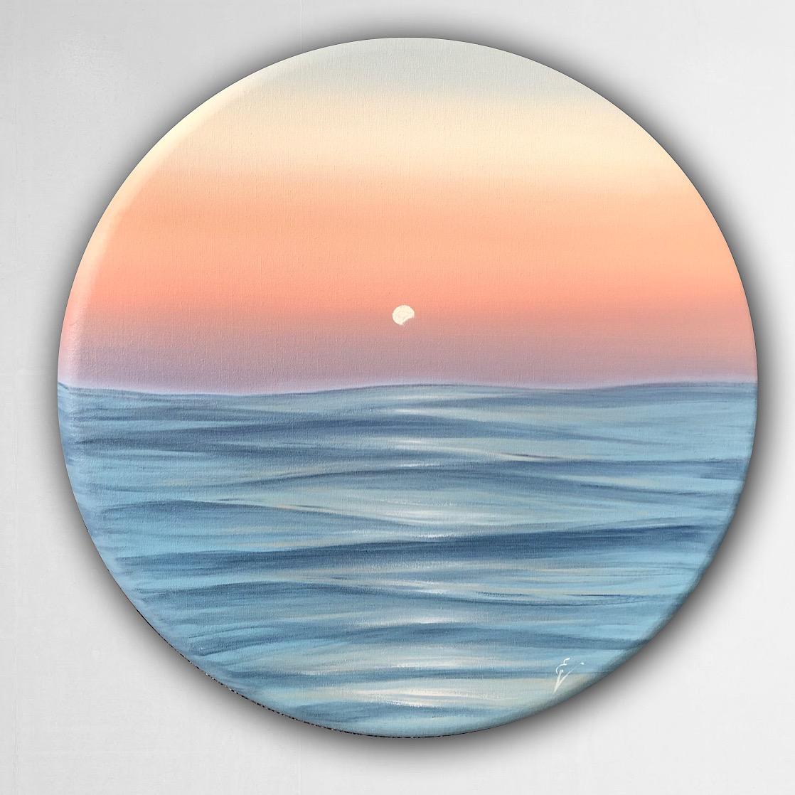 New Day has Come-originelle Realismus Sonnenuntergang Meereslandschaft Ölgemälde-zeitgenössische Kunst