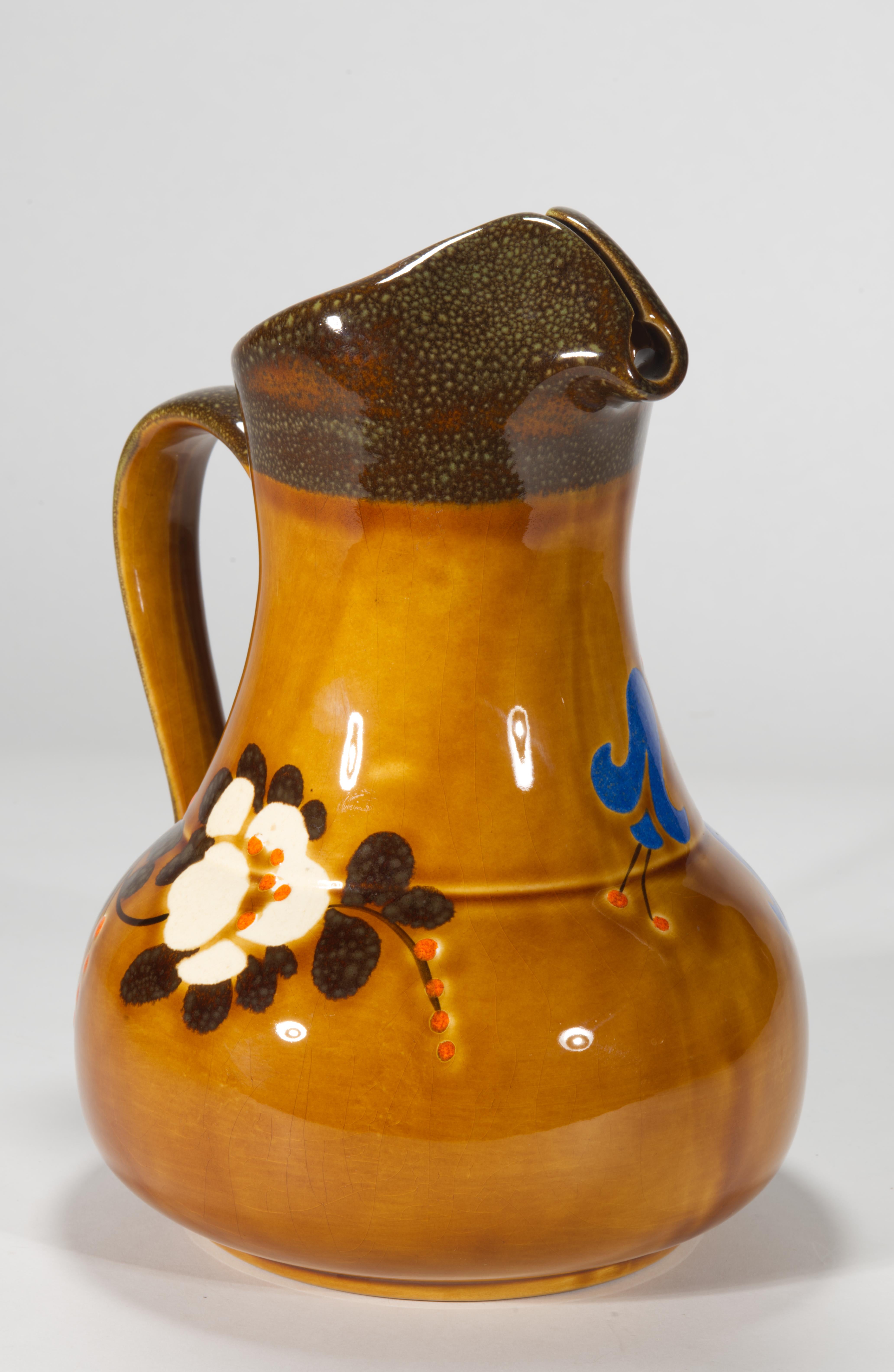 Tedesco Eva Zeisel per Schramberg SMF Vaso brocca Art Deco 1930 in vendita