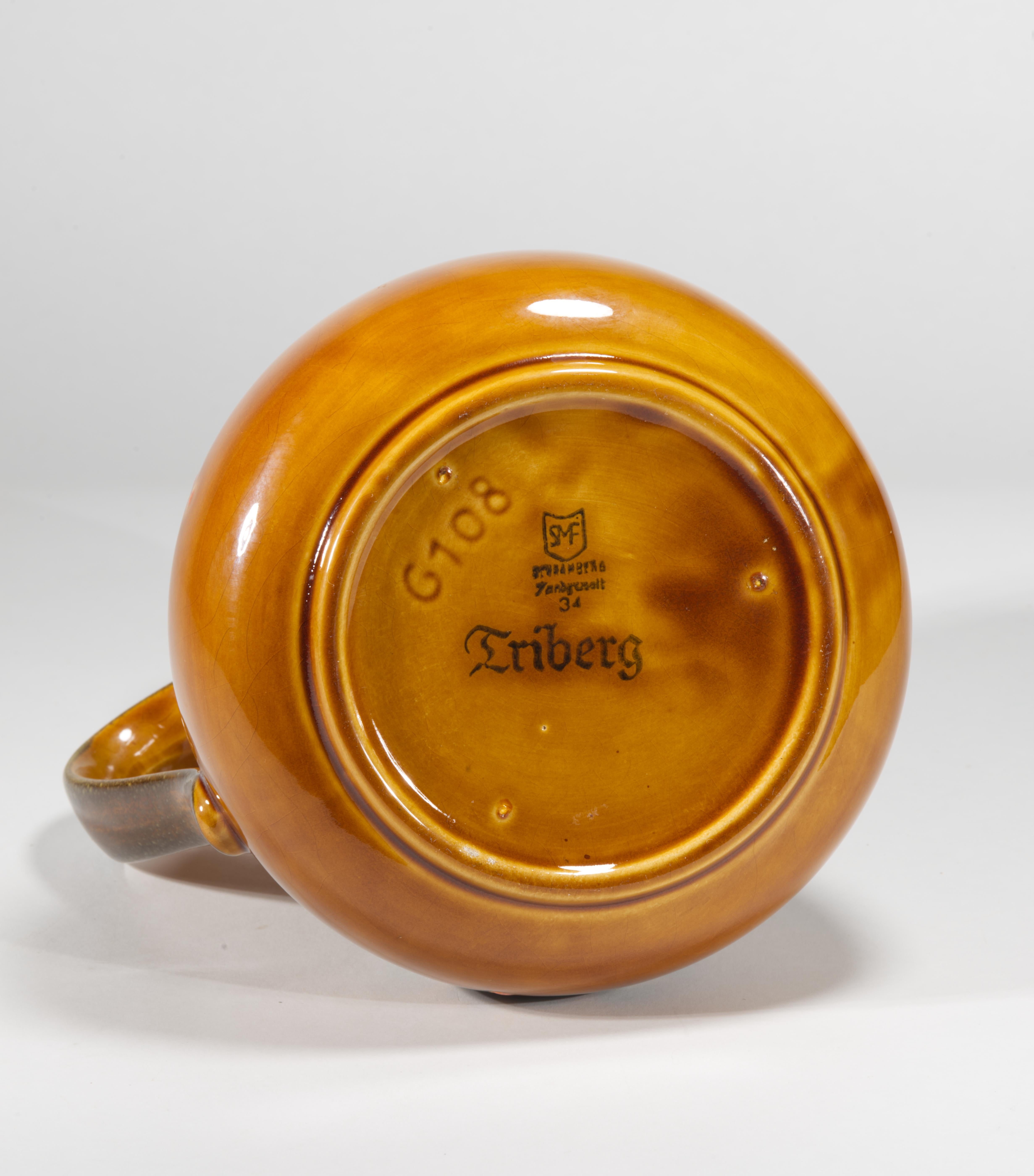 Fatto a mano Eva Zeisel per Schramberg SMF Vaso brocca Art Deco 1930 in vendita