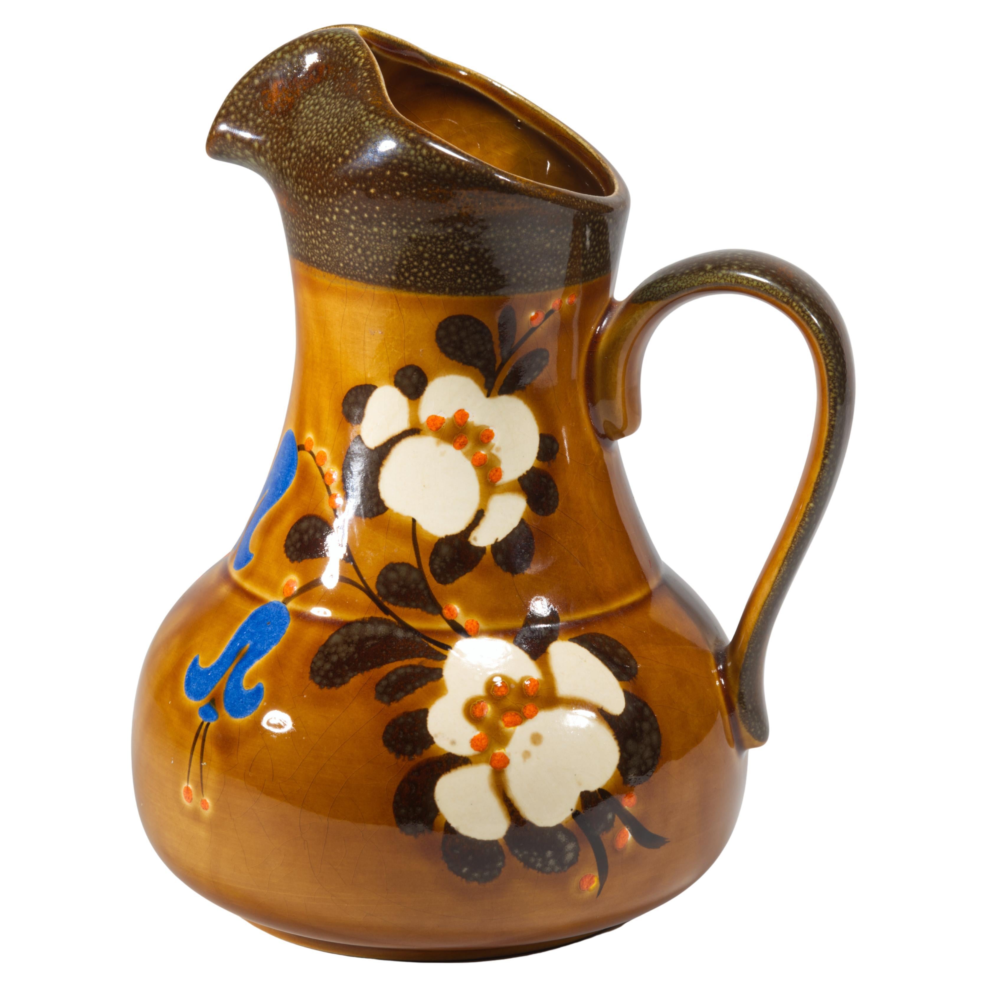 Hand-Painted Serviergeschirr, Keramik, Silber und Glas