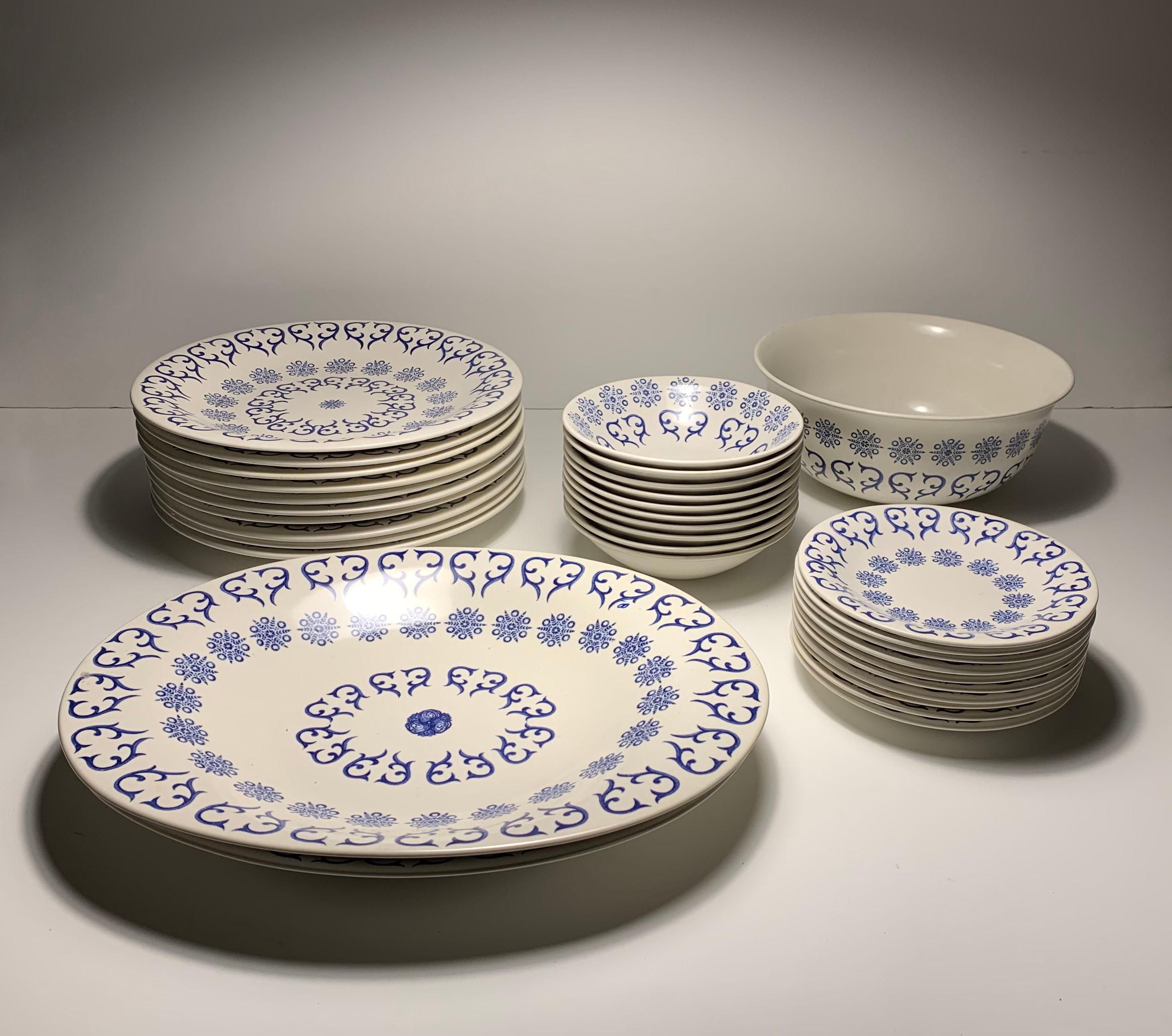 Mid-Century Modern Ensemble de vaisselle Eva Zeisel pour 10 personnes par Schmid NKT, Japon en vente