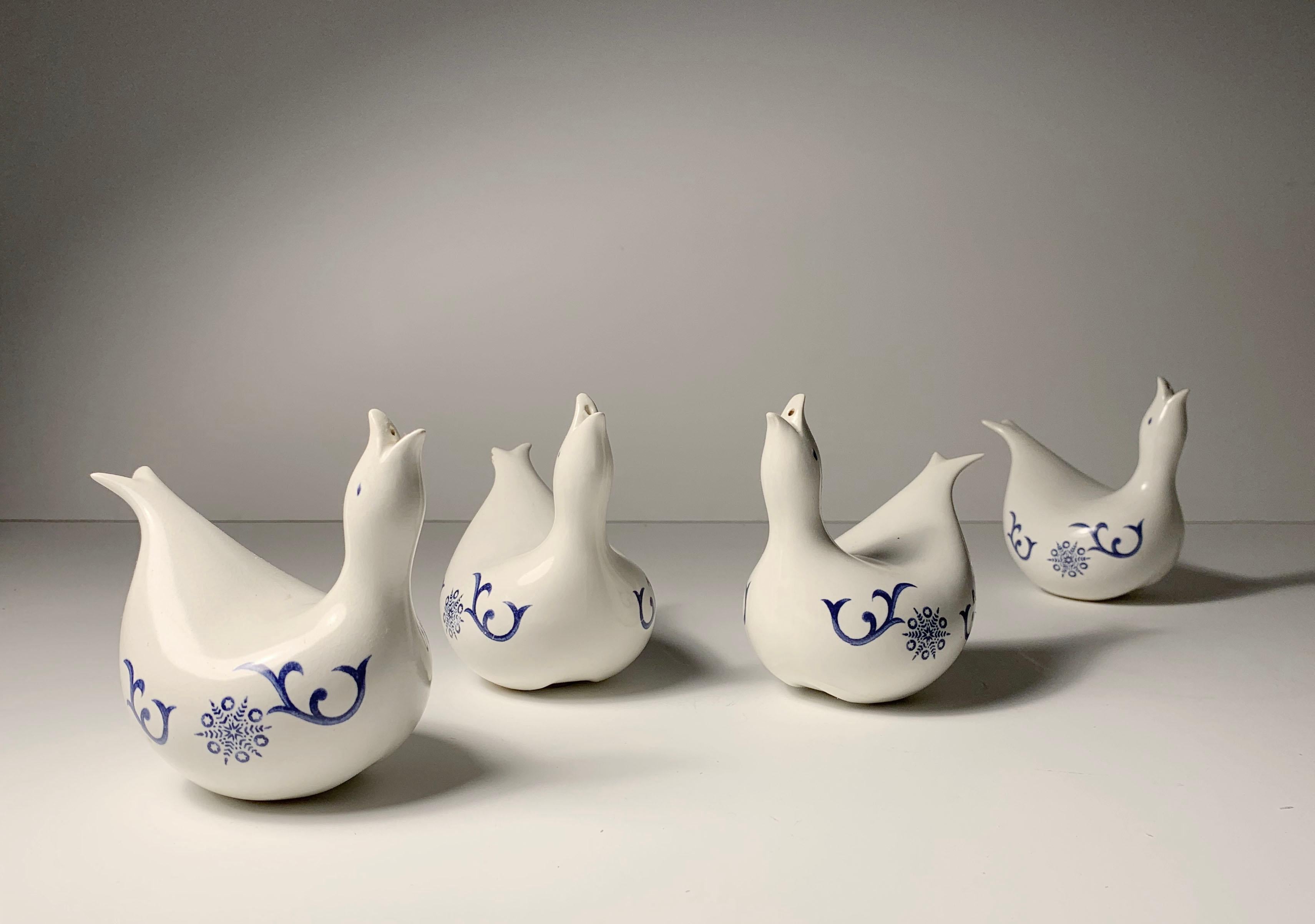 Eva Zeisel scarce salt and pepper birds for NKT Japan



2 of the birds have loss damage to tails.

the other 2 are in nice condition with a minor knick too tail on one. Worth a small ceramic restoration to the tails on these given the rarity of