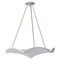 "Evadoras" Lámpara Colgante Escultórica de Yeso Blanco - Personalizable, Artesanal