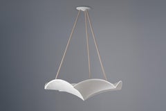 “Evadoras” Sculptural Chandelier, 30", Handcrafted in White Plaster