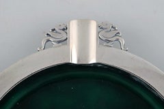Evald Nielsen, Denmark, Art Deco Cigar Ashtray in Sterling Silver