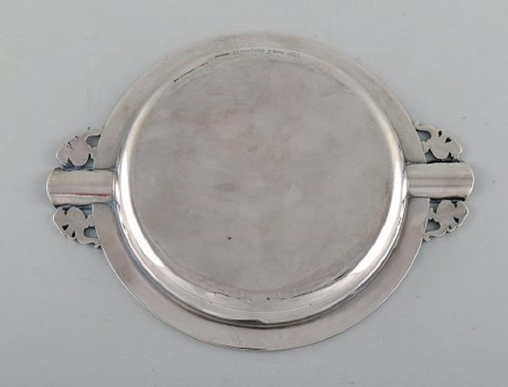 Mid-20th Century Evald Nielsen, Denmark, Art Deco Cigar Ashtray in Sterling Silver For Sale