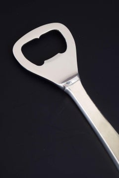 Evald Nielsen, bottle opener in sterling silver and stainless steel. 1940s