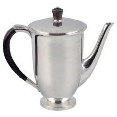 Vintage Evald Nielsen, Coffee Pot in Danish 830 Silver and Ebony, 1938