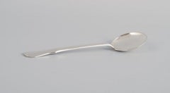 Evald Nielsen, Danish Silversmith, Two Hammered Sugar Spoons in 830 Silver