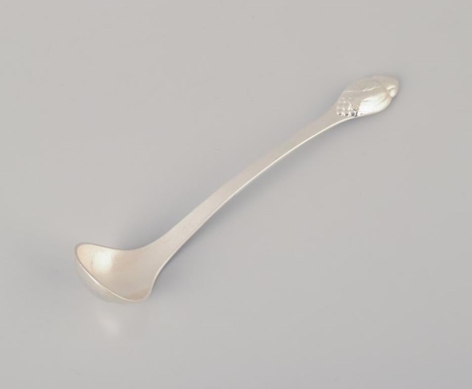 Danish Evald Nielsen, Denmark. Beautiful Sugar Spoon and Fruit Knife in 830 Silver For Sale