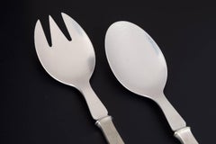 Evald Nielsen, Danimarca. Servizio da insalata in argento e acciaio inossidabile. Anni ’30