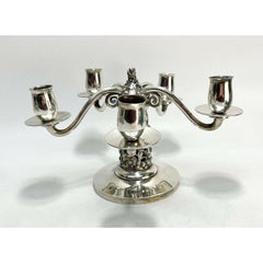 Evald Nielsen for Johannes Siggard Sterling Silver Candelabra, 1934