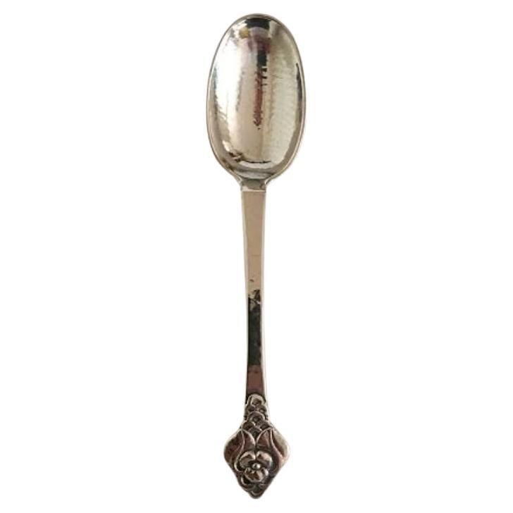 Evald Nielsen No. 2 Dessert Spoon in Silver For Sale at 1stDibs