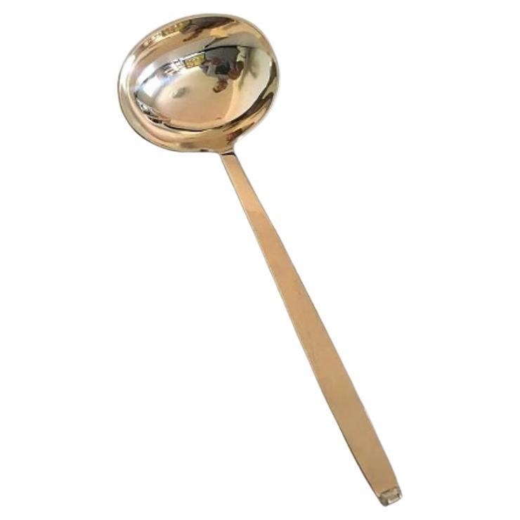 19th Century Silver And Wood Soup Or Punch Bowl Ladle For Sale at