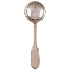 Evald Nielsen Number 14 Bouillon Spoon in Hammered Silver, 1920s