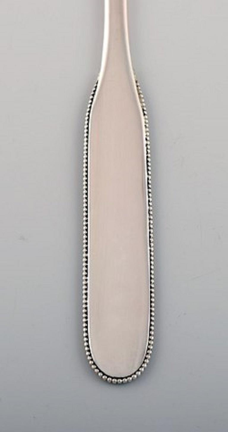 Danish Evald Nielsen Number 14 Lobster Fork in Hammered Silver, 1920s