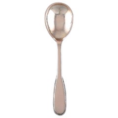 Evald Nielsen Number 14 Serving Spoon in Hammered Silver, Dated 1928