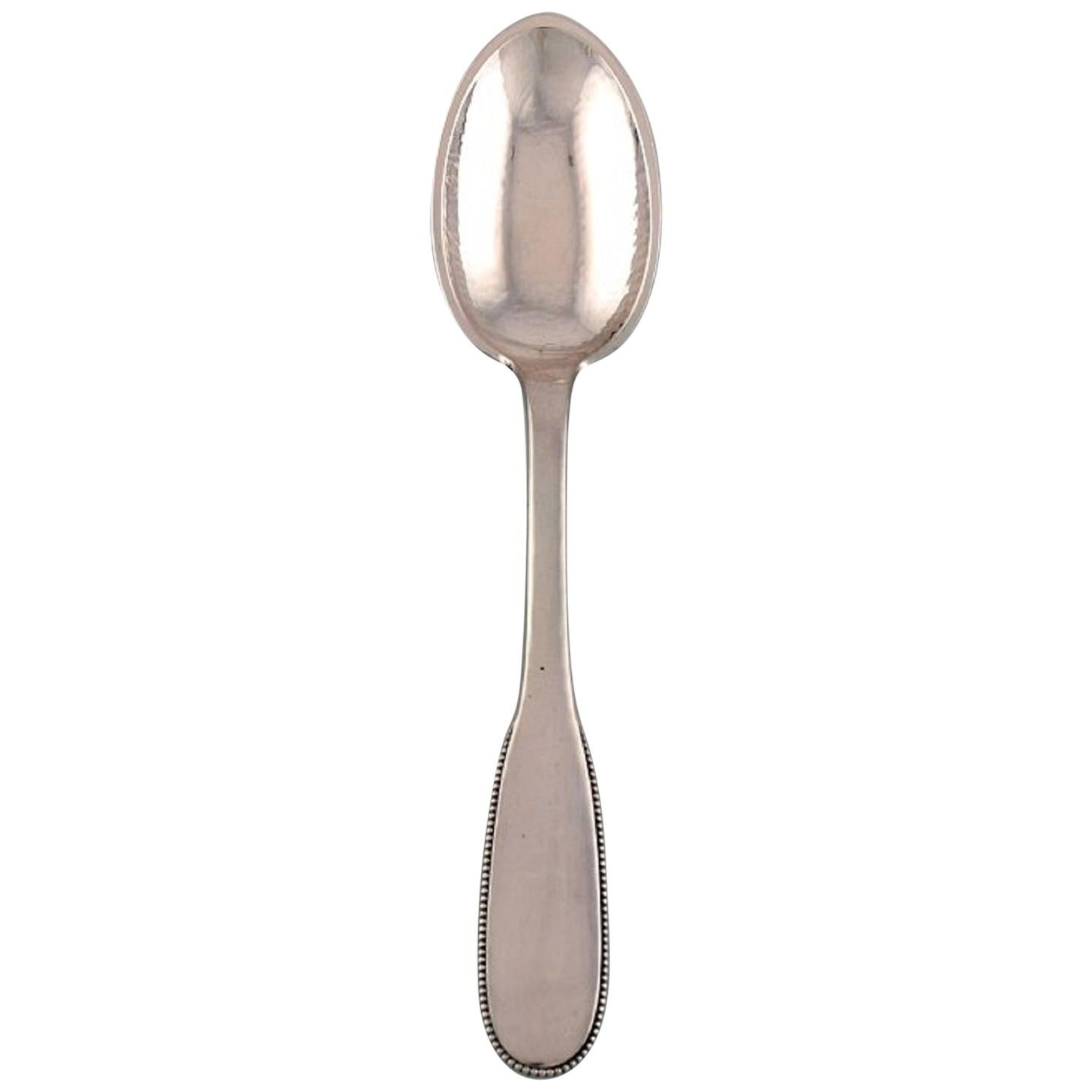 Evald Nielsen Number 14 Tablespoon in Hammered Silver, 1920s
