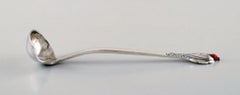 Evald Nielsen number 3, butter spoon / small sauce spoon in hammered all silver
