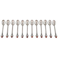 Evald Nielsen Number 3 Tea Spoon, Set of 12 Tea Spoons, 1920s