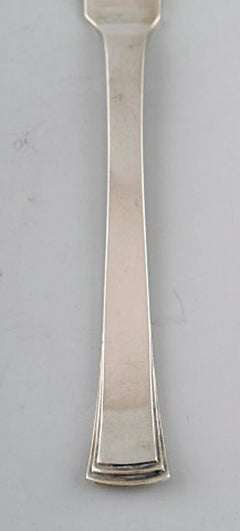 Evald Nielsen Nummer 32 Fischmesser in Silber, zwei Stücke
