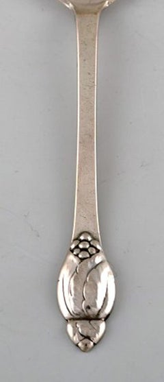 Evald Nielsen number 6, coffee spoon in all silver. 1920's. Ten pieces