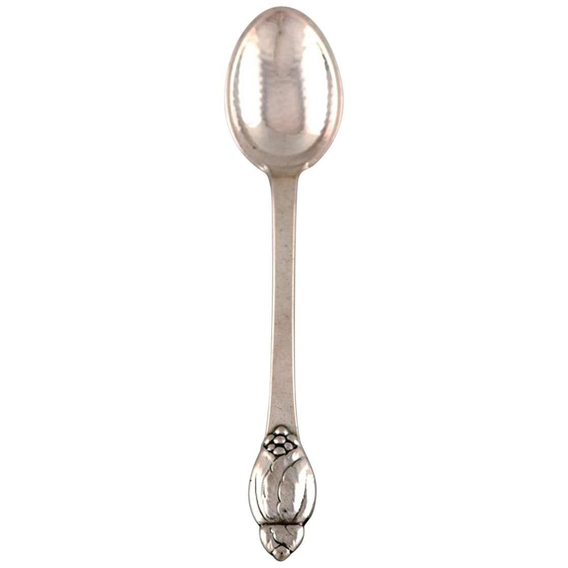 Evald Nielsen number 6, coffee spoon in all silver. 1920's. Ten pieces