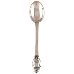 Antique Evald Nielsen number 6, coffee spoon in all silver. 1920's. Ten pieces