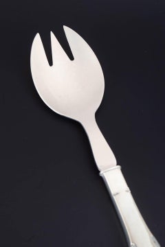 Evald Nielsen. Salad fork in silver and stainless steel. 1930s
