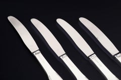 Evald Nielsen. Set of four lunch knives in sterling silver and stainless steel