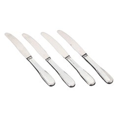 Evald Nielsen. Set of four lunch knives in sterling silver and stainless steel