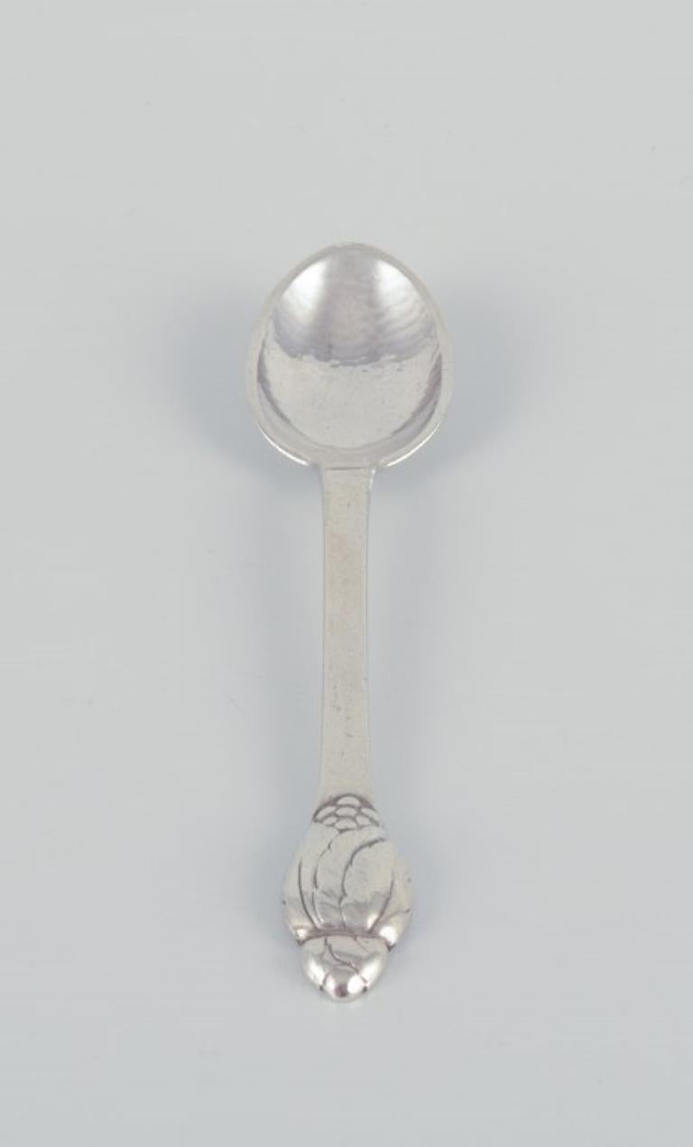 Danish Evald Nielsen, set of twelve coffee spoons in 830 silver.  For Sale