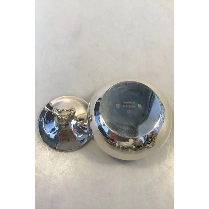 Evald Nielsen Silver Lidded Jar In Good Condition For Sale In Copenhagen, DK