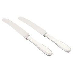 Evald Nielsen, two dinner knives in silver and stainless steel. 1930s