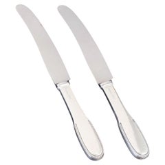 Evald Nielsen. Two dinner knives in sterling silver and stainless steel. 1930s