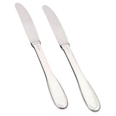 Evald Nielsen. Two lunch knives in sterling silver and stainless steel. 1930s