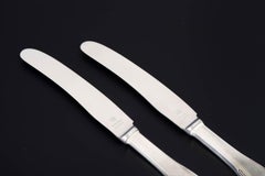Evald Nielsen. Two lunch knives in sterling silver and stainless steel.