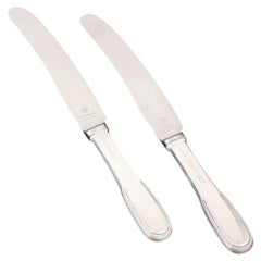 Evald Nielsen. Two lunch knives in sterling silver and stainless steel.