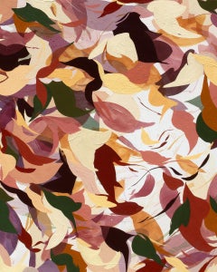 "A Chance Encounter" - abstract, red, orange, nature-based, large-scale