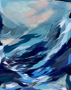 "Breakwater" - abstract, blue, nature-based